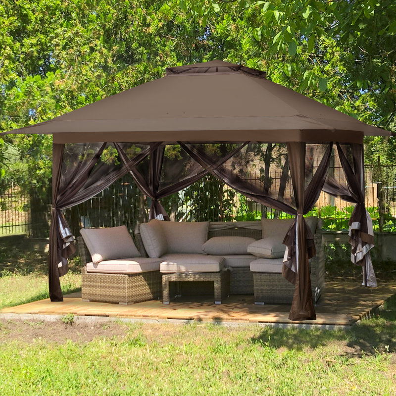 EAGLE PEAK Pop up Patio Gazebo 13 Ft. W x 13 Ft. D Metal Patio Gazebo